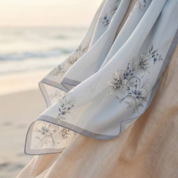 Kehva Buz Mavi Letafet Şal