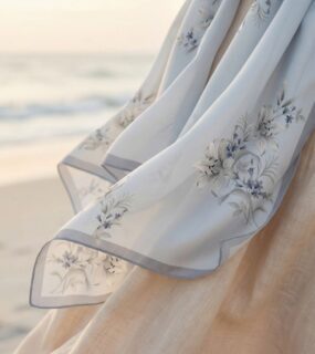 Kehva Buz Mavi Letafet Şal