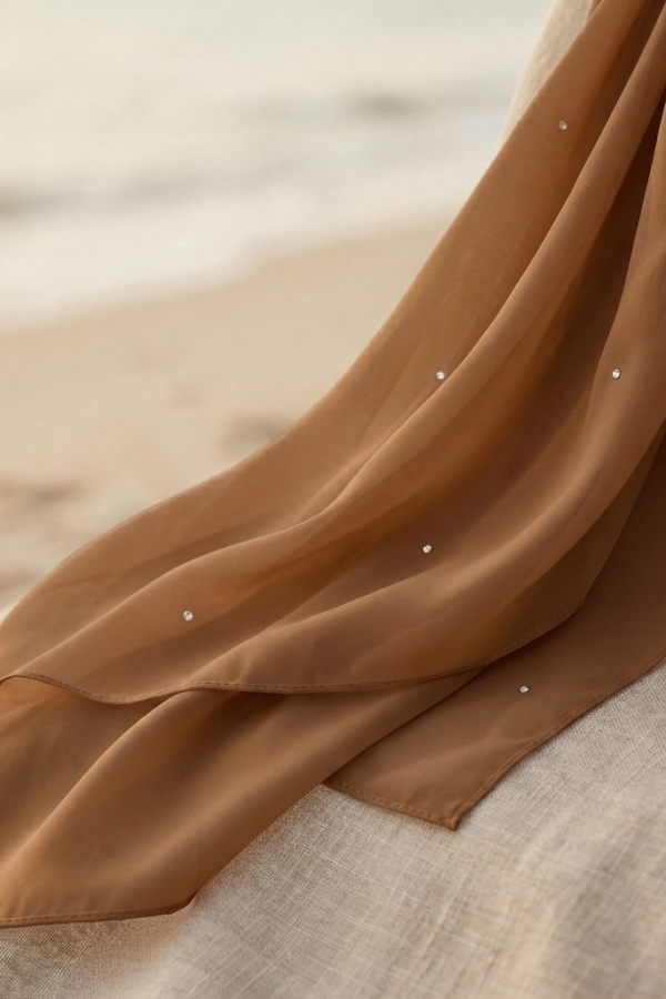 Kehva Kahverengi Mihver Tezyin Şal