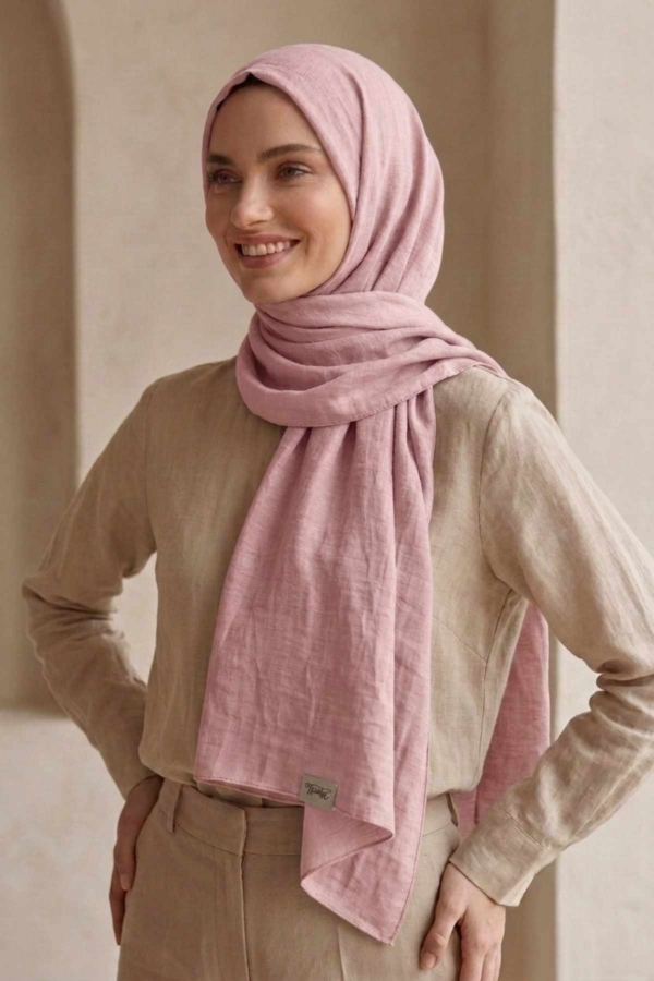 Mimelif Düz Rami Şal Pembe